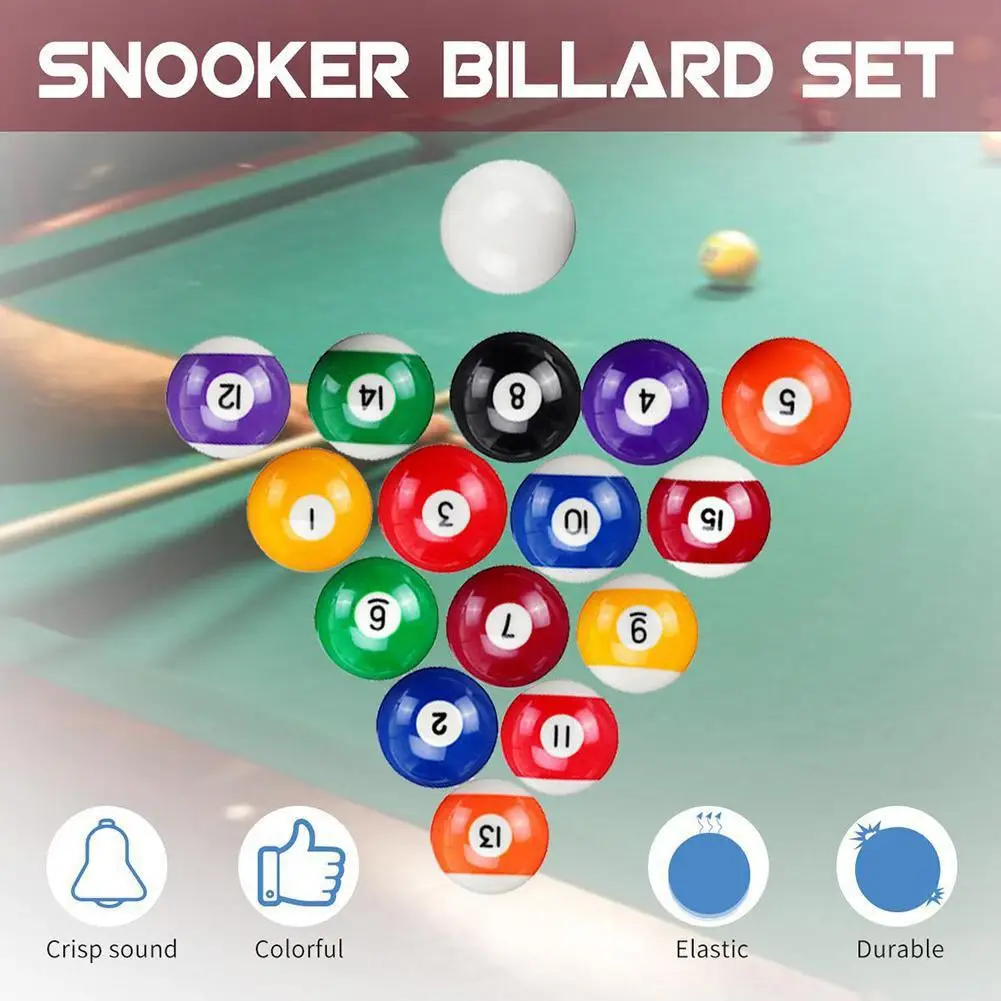 New Children Billiards Table Balls Set Billard Resin Small Pool Cue Balls Full Set Snooker & Billiard Accessories 25MM