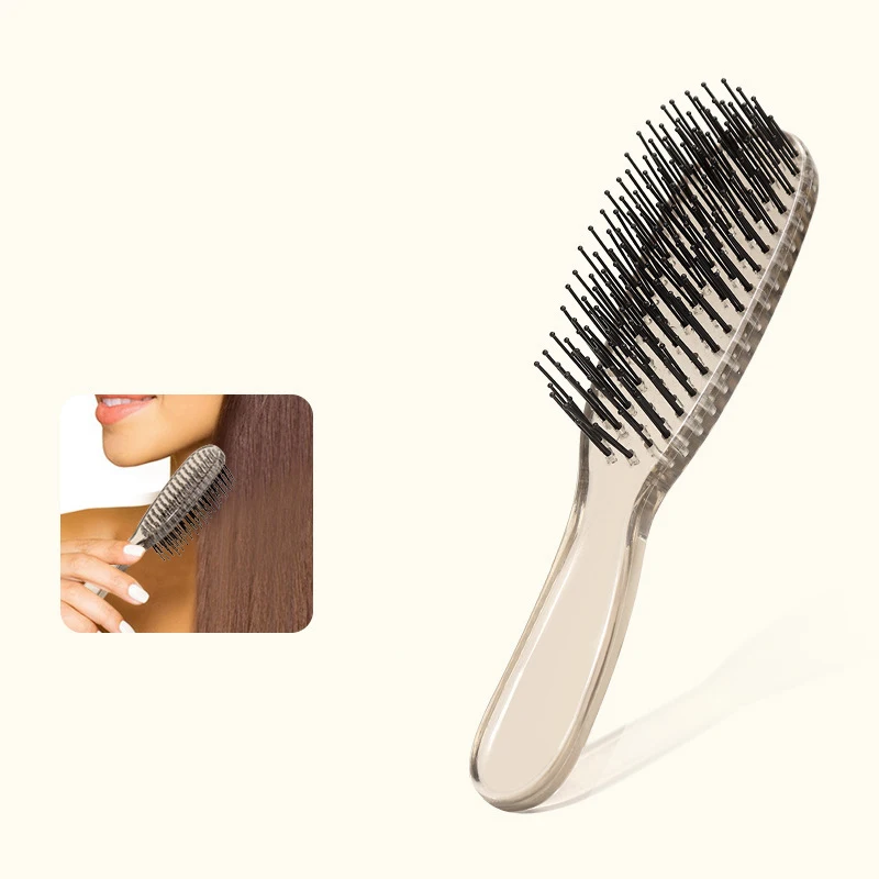 مشط تدليك جديد لتنظيف فروة الرأس ومضاد للكهرباء الساكنة للاستخدام المنزلي، مشط تصفيف الشعر الجاف والرطب ذو الاستخدام المزدوج خاص للشعر المستعار الحقيقي
