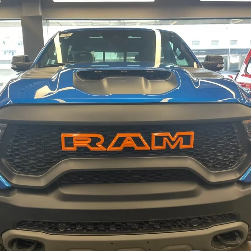 

Накладка для Dodge Ram 2023-2024 Abs, эмблема переднего и заднего рулевого колеса, черный узор из углеродного волокна, модифицированная нашивка, декоративная рамка
