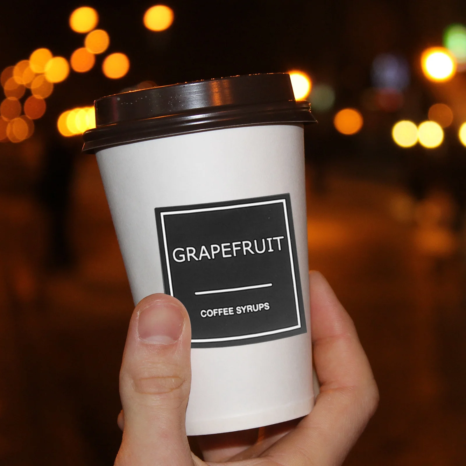 3 Sheets Coffee Syrup Labels Waterproof PVC Stickers for Coffee Bottles Jars Reusable Kitchen Organization Syrup Labels