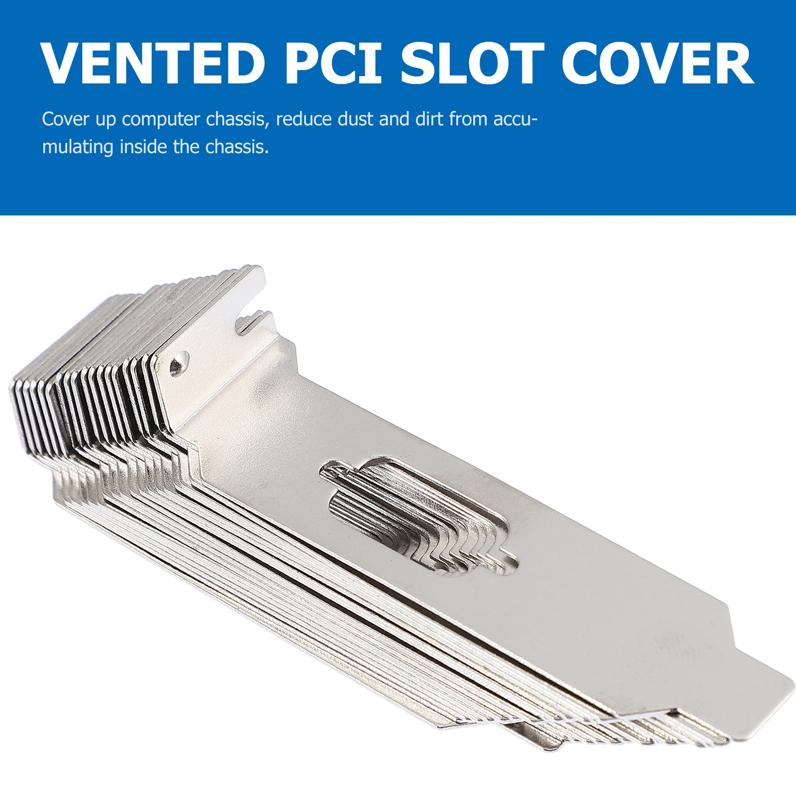 

20 pcs PCI Slot Cover Vented Expansion Plate Graphics Card Blank Bracket VGA Mini 2U Computer Chassis Dust Protection Heat
