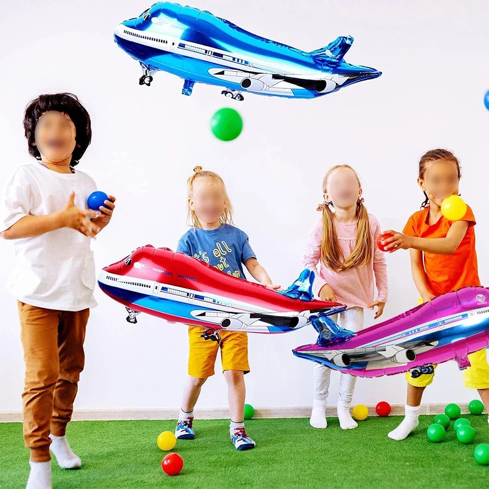 Flugzeug Party Dekoration Geschirr Teller Servietten Tassen Folien Ballon Kinder Flieger Flugzeug Geburtstag Dekor Jungen Baby Dusche Liefert – Detail 15