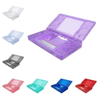 eXtremeRate Carcasa de carcasa completa de repuesto para Nintendo DS Lite, lente de pantalla de botón de cubierta personalizada para NDSL - Serie transparente