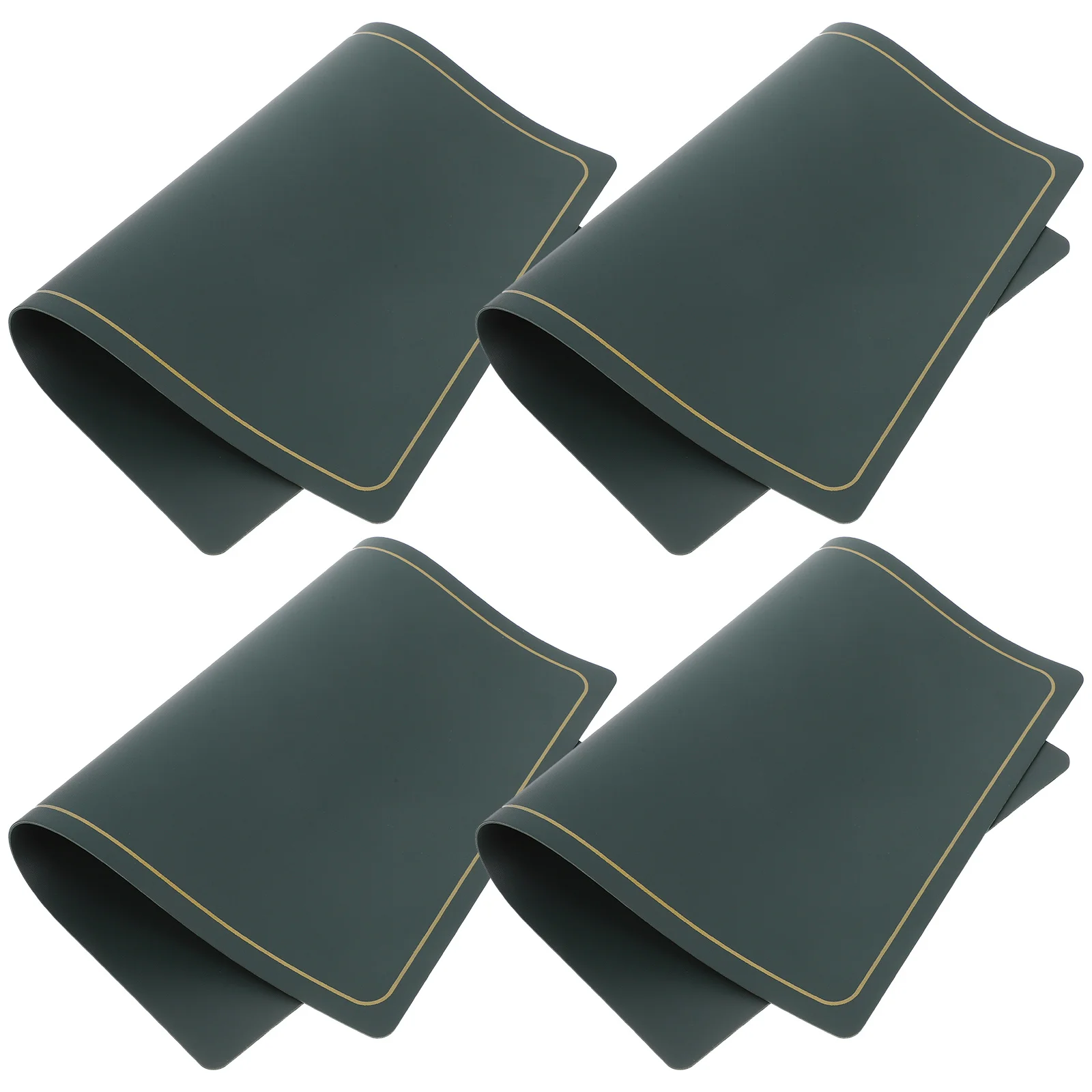 

4Pcs PU Placemat Anti-Scald Non-Slip Table Mat Dining Table Accessories Place Mats Place Mat for Kids PU Placemats