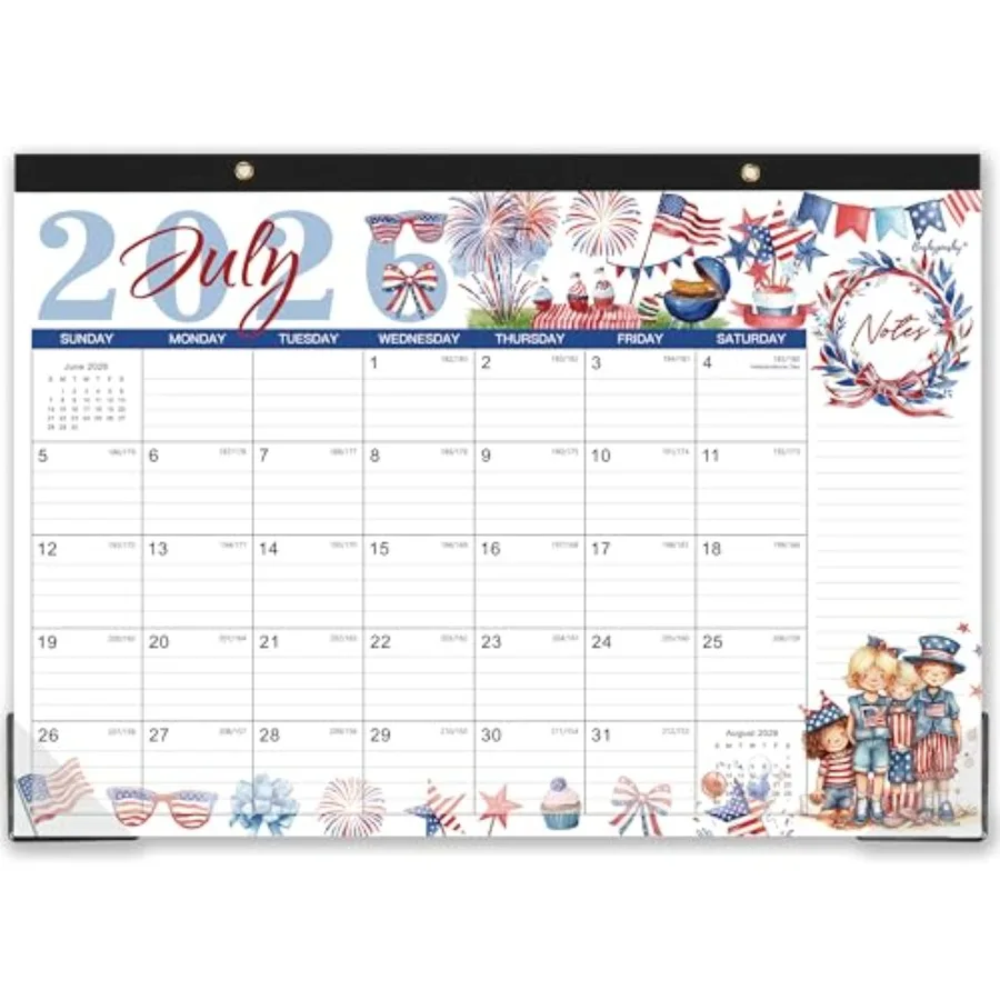 

Desk Calendar 2026-2027 - Jul. 2026 to Dec. 2027 - Desk Calendar 2026-2027 Large 17" x 12", 18 Months Calendar, Large Ruled Blo