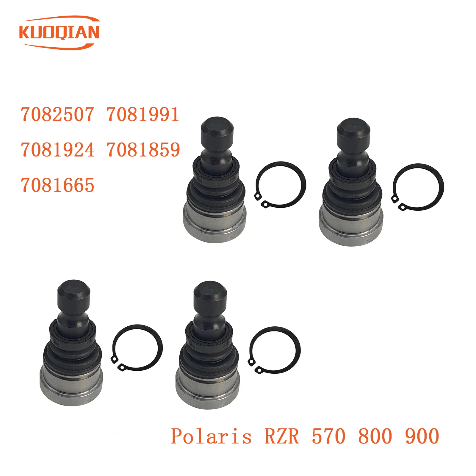 

4pcs Upper and Lower Front Ball Joint 7082507 7081991 7081924 7081859 7081665 For Polaris RZR 570 800 900