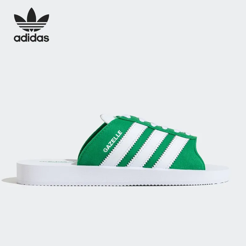 Adidas Clover Men's and Women's Trend Casual Wear-resistant Beach Slippers JQ7426