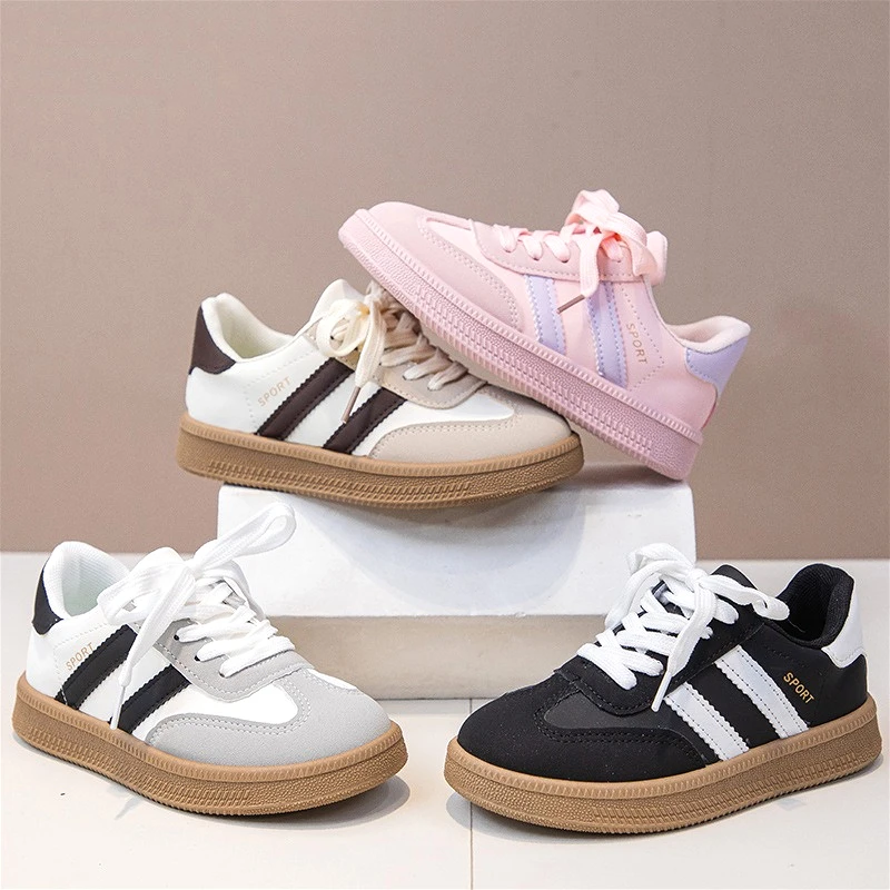 

Autumn Girls Causal Shoes New Pu Leather Outdoor Sports Non-slip Childrens Boy Sneakers Luxury Soft Kids Sports Shoes Size 26-37
