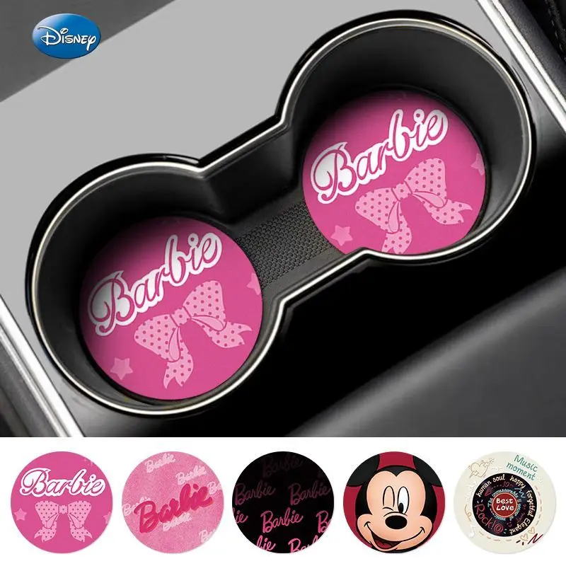 Disney Cute Mickey Mouse car coaster car creative water coaster car interior decoration non-slip storage mat universal