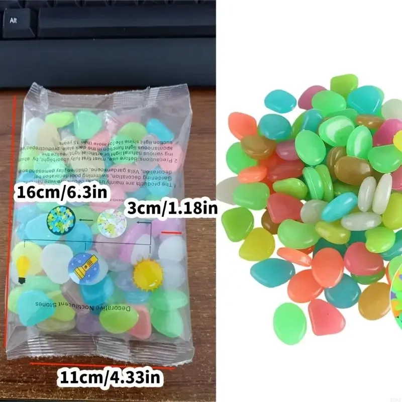 Solar Activated Glow 100pcs Garden Màu sắc hỗn hợp cho lối đi hàng hiên và chất độn bình nghệ thuật