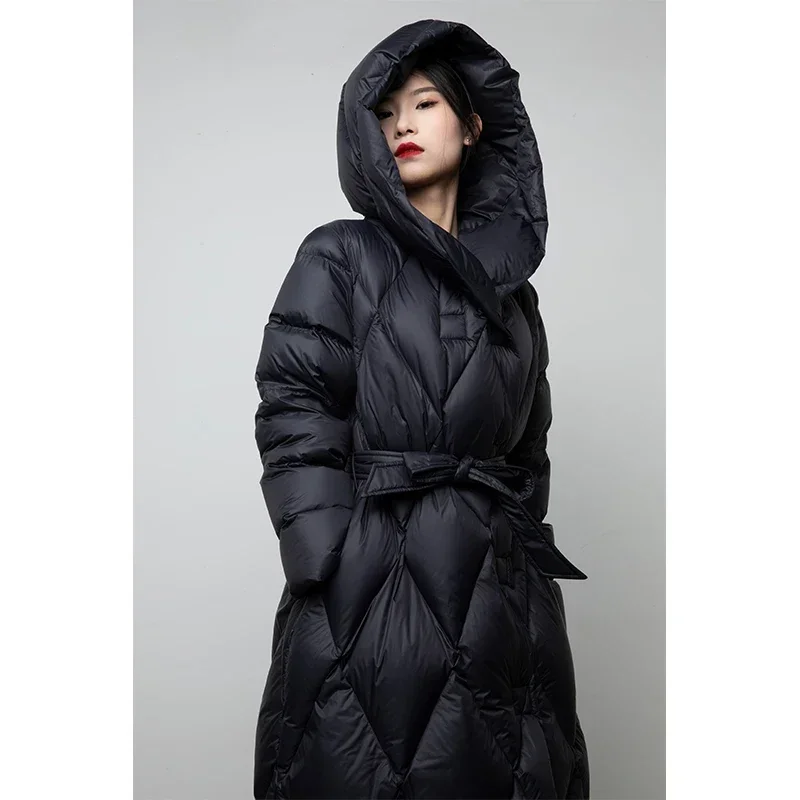 Winter Jacket Women 2024 Long Down Coat Warm Goose Down Jackets for Women Clothing Warm Hooded Puffer Jacket Abrigos Mujer SGG