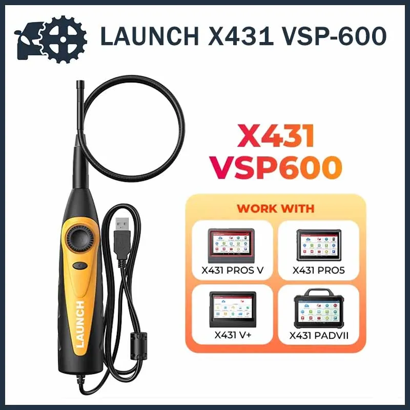 

2024 LAUNCH X431 VSP-600 VSP600 OBD2 Scanner Video Scope Camera Digital Inspection Camera work with X431 V X431 V+ X431 Pro3S+