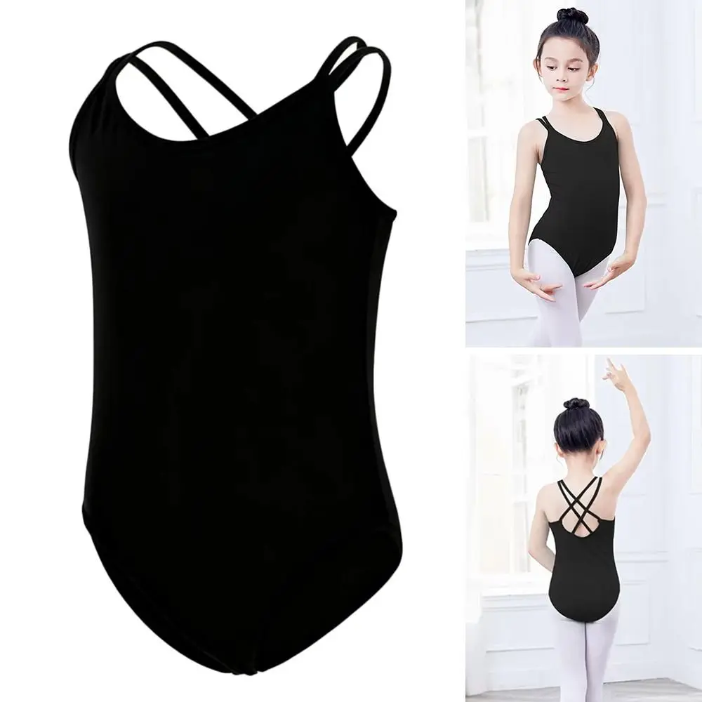 

Fashion Double Camisole Girls Ballet Leotard Elastic Professional Gymnastic Leotard Cute Body Shaping Dance Bodysuit Practice