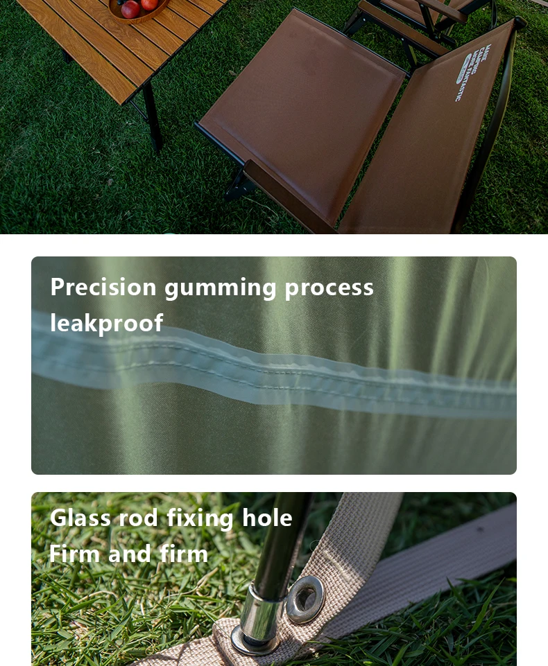 BISINNA Outdoor-Camping-Unterstand, tragbar, großes, silberbeschichtetes Vordach, Sonnenschutz, wasserdichtes Tunnelvordach für Reisen, Strand, Garten – Detail 6