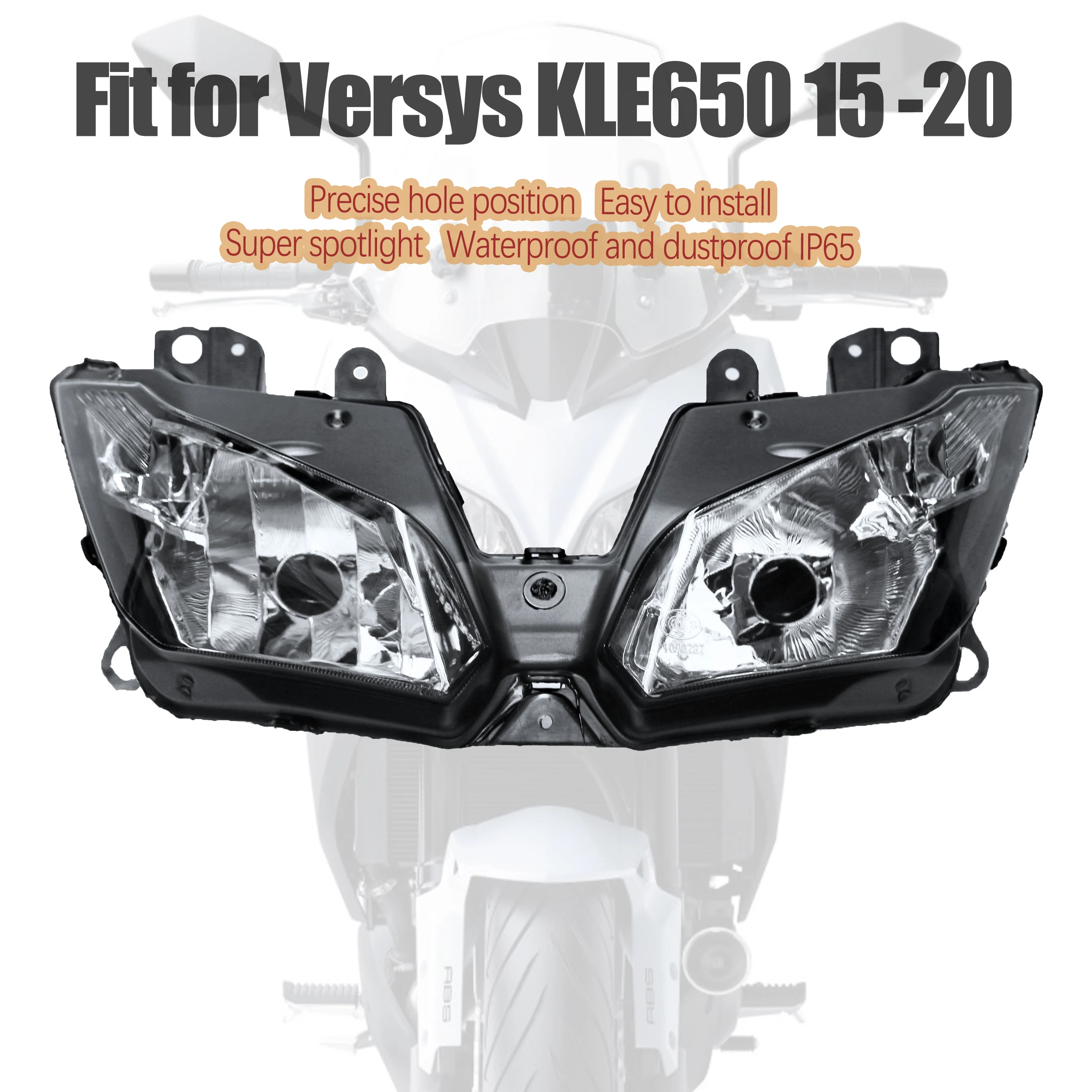 

Fit For 2015 - 2018 Kawasaki Versys 650 KLE650 Headlight Assembly Headlamp Light KLE 650 KLZ1000 Versys 1000 2016 2017