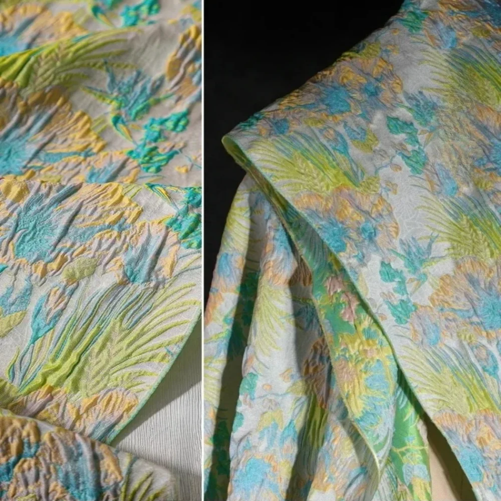 

Jacquard Fabric Cheongsam Clothing Designer Apparel Sewing Fabric Wholesale Cloth for By The Meter Diy Material
