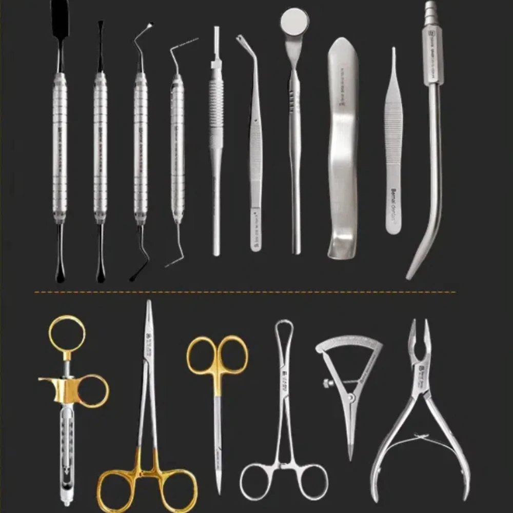 

Базовый набор для зубного имплантата, набор из 16 предметов, стоматологические инструменты, инструменты для оральной хирургии, набор стоматологических лабораторных инструментов