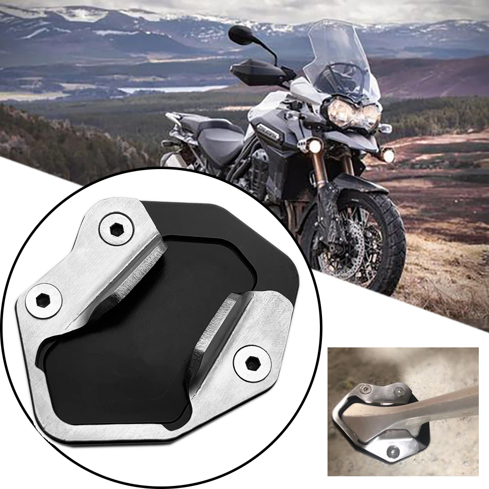 

Fits for Triumph Tiger 800 ABS XC XCX XCA XR XRT XRX 2010-2017 Motorcycle Side Stand Base Enlarge Extender Extension Widener