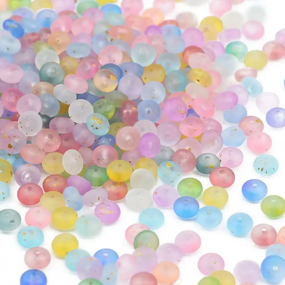 100pcs Acrylic Frosted Abacus Beads Come In a Variety Of Colors Beads For Jewelry Making DIY Bracelets Necklace Accessories