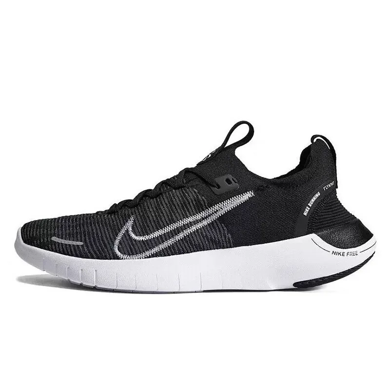 

Nike's New Barefoot Flyknit Upper Is Comfortable and Snug, Cushioning and Wear-Resistant, Men's Training Running Shoes Free Rn 5.0, Comfortable and Not Tiring, Lightweight Outdoor Sports Running Shoes, Black and White Classic Color, Fashionable and Versat