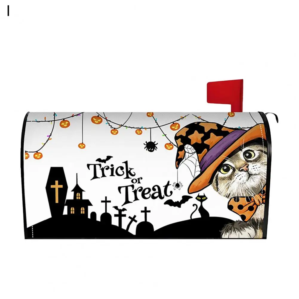 Halloween-themed Mailbox Accessory Colorful Halloween Themed Magnetic Mailbox Cover for Garden Yard Home Outdoor Decor Standard