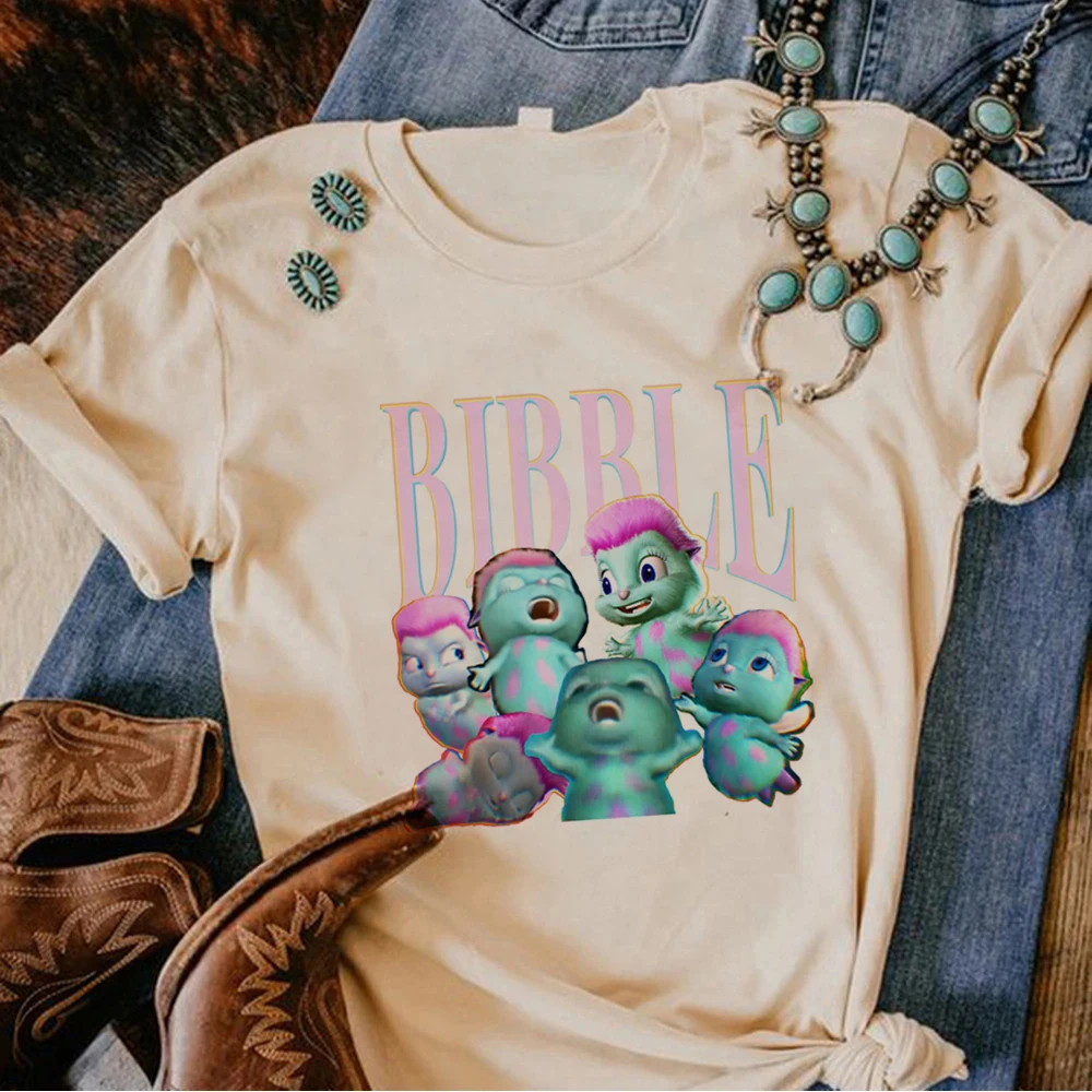 Bibble t shirt women streetwear manga funny t shirt female designer anime y2k clothing