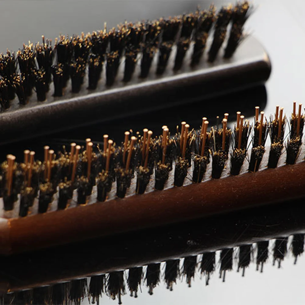 

Boar Bristle Comb Eco Friendly Hairbrush Durable Wood Handle Scalp Stimulation Promote Blood Flow Bamboo