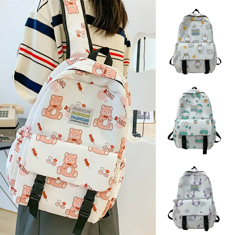 Sac à dos de dessin animé mignon pour enfants, sacs à dos pour enfants, mère, fille, ours, sacs d'école pour tout-petits, Nialisation Mochila