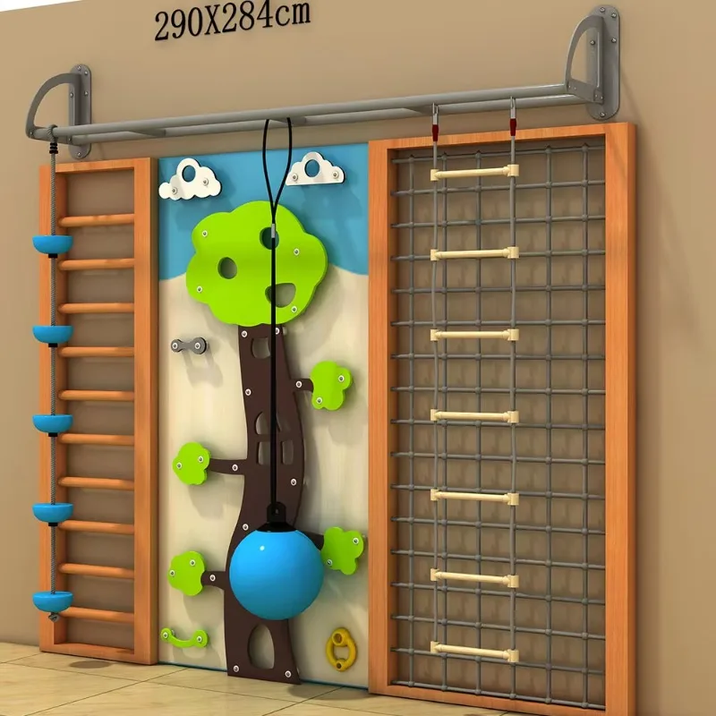 

Customized Wooden & PE Indoor/Outdoor Rock Climbing Wall with Climbing Holds for Kids-100-500kg Capacity 5-10 Passengers