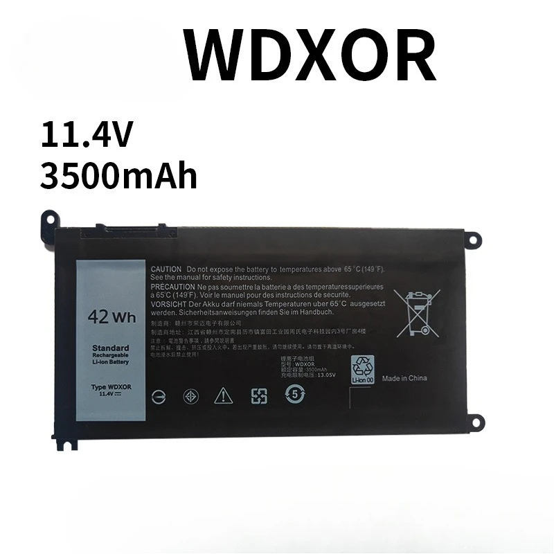 42WH WDX0R Laptop Battery for Dell Inspiron 13 15 5000 7000 Series 5567 5570 7378 5379 5378 Latitude 3390 3190 Vostro 5468 WDXOR