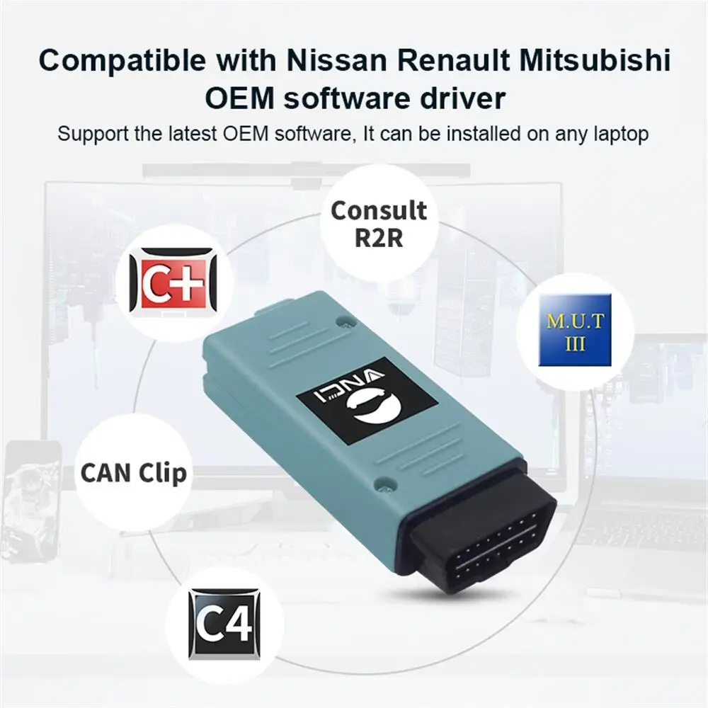 VNCI RNM for Nissan/Renault/Mitsubishi 3-in-1 Diagnostic Interface Support DoIP and CANFD Communication,OEM Software Driver