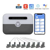 WiFi Smart Sprinkler Controller 4/6/8 Zone Garden Watering Timer Smart Watering System Alexa Google Home Tuya Smart Life