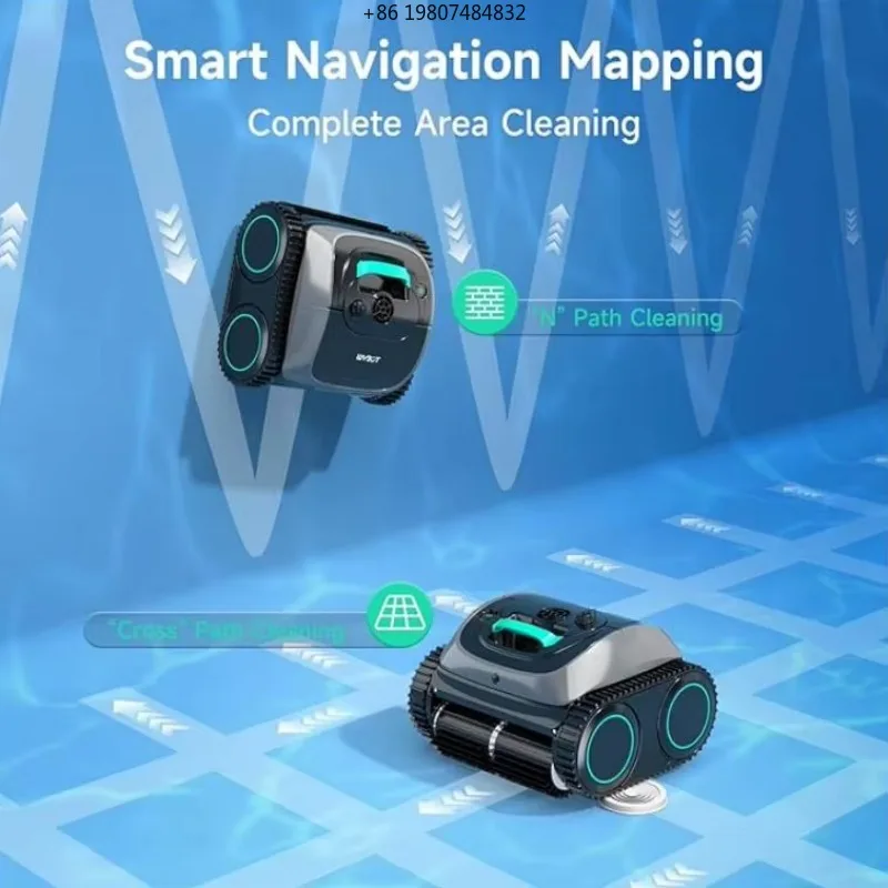 Pools High Power Automatic Pool Robot Large Clean Area Professional Pool Robot Cleaner High Power Strong Suction Coverage for