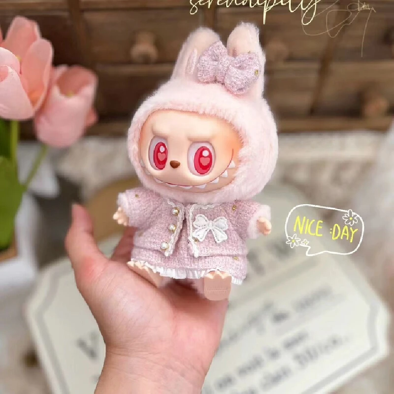 Für Labubu Kleidungsset Mädchen Geschenk Duftender Wind Baby Mode Kleidung Markenserie Niedliches 17cm Klassisches Kleid Zubehör Geschenk