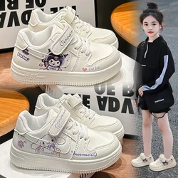 Kawaii Sanrios Cinnamoroll Children Sports Board Sneakers White Running Shoes Anime Casual Shoes Cute Cartoon Kuromi Gifts Kids