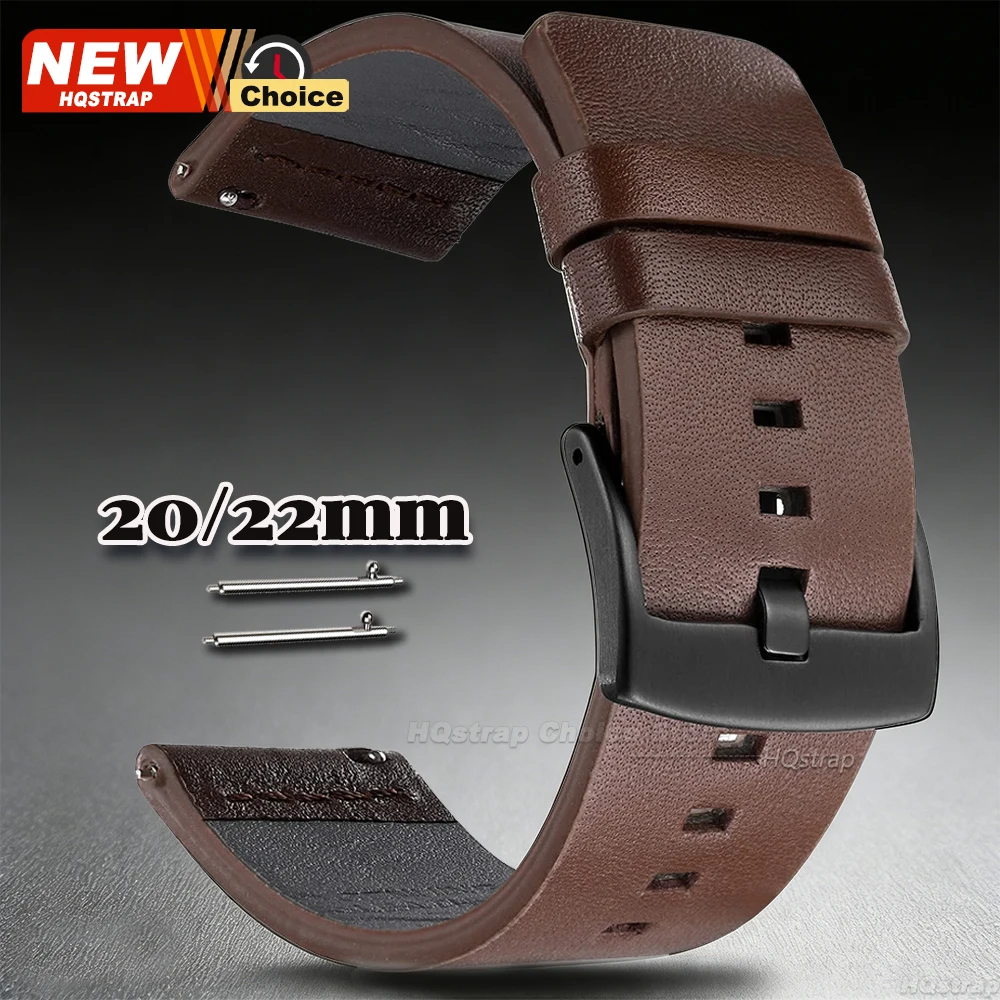 Schnellverschluss Echtes Leder Smartwatch-Armband 20mm 22mm für Samsung Galaxy Gear S3 Damen Herren Uhrenarmband für Huawei Watch Band