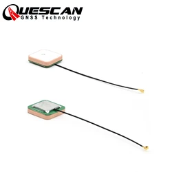 QUESCAN IPX IPEX GPS Active Antenna 1575.42MHz GPS GLONASS L1 Built in Filter and Amplifier 29dB 25mm*25mm*6.2mm