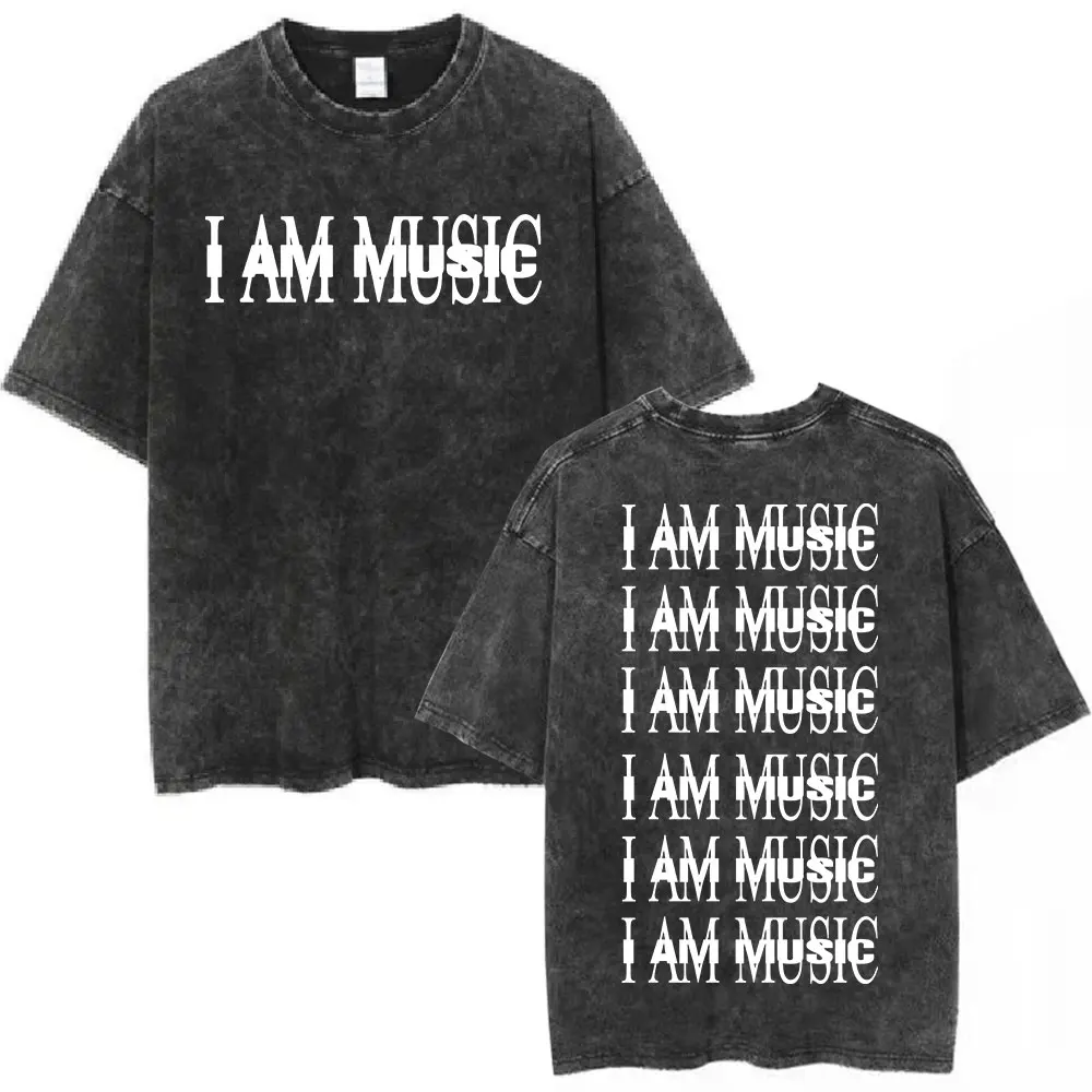 مغني الراب Playboi Carti أنا ألبوم الموسيقى شعار ريترو غسلها تي شيرت الأفيون الرجال موضة الهيب هوب تي شيرتات قصيرة الاكمام المتضخم التي شيرت