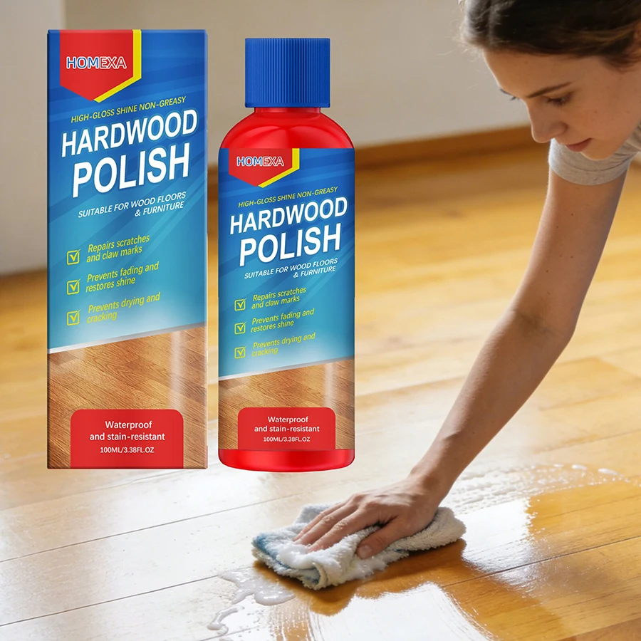 Hardwood Polish and Protector Wood Floor Restorer Daily Scratch Care Quick Dry Non-Slip Brightening Polish for Solid Wood