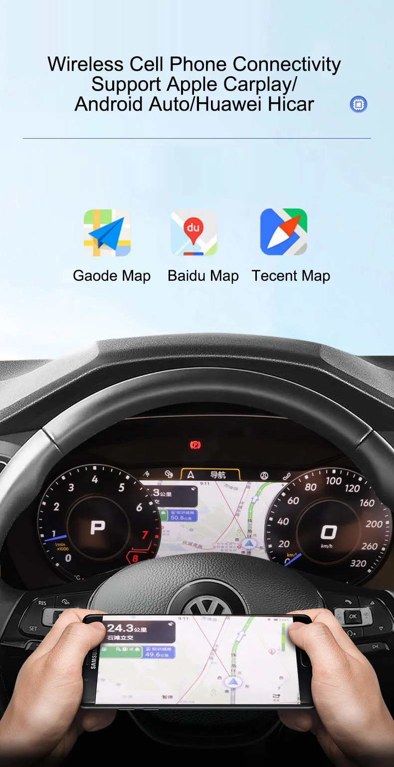 عداد السرعة الرقمي لشركة فولكس فاجن باسات B6 B7 CC 1920*720 10.3 ''LCD لوحة القيادة قمرة القيادة الافتراضية #3