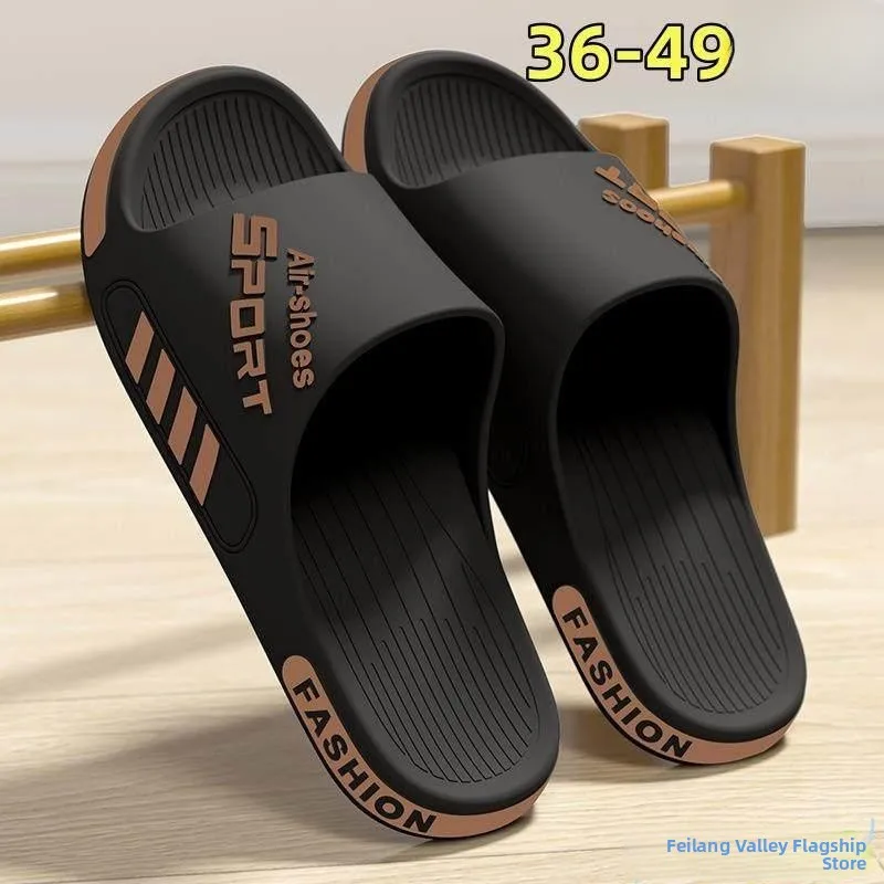 

Мужские летние уличные противоскользящие, устойчивые к запаху, домашние спортивные тапочки больших размеров для ванной комнаты, бренд Fly Blue Valley