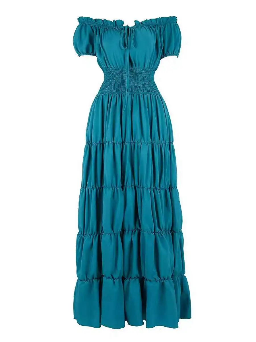 Vestido de Disfraz Medieval para loween, Falda Retro para Mujer, Actuación en Escenario, Juego de Roles, Falda de Hada, Ve...