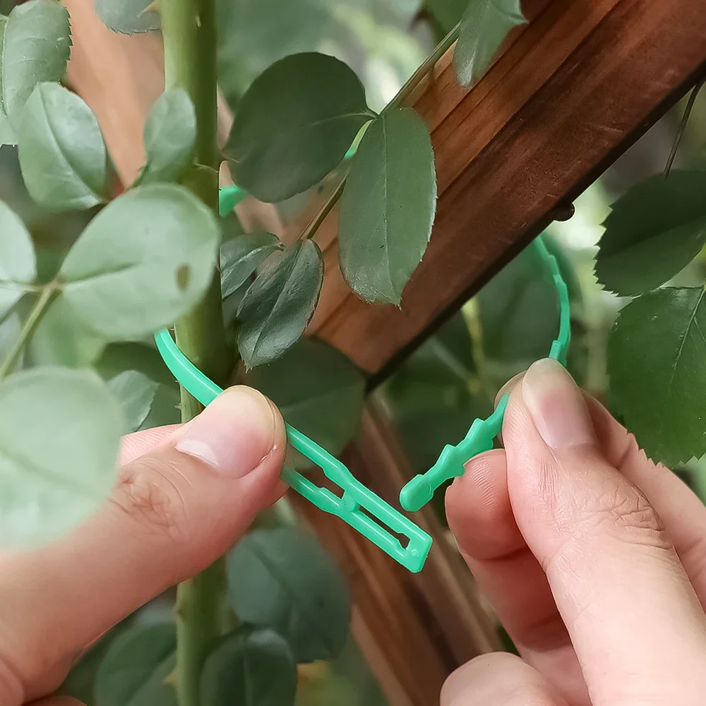 Adjustable Plants Cable Ties Reusable Garden Self-locking Zip Cables Ties For Shrubs Support Fastener Loop Wrap Rings Wholesale