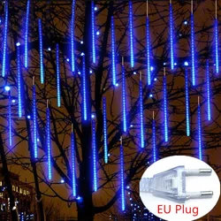 Meteor Shower Rain LED Fairy String Lights Festoon Street Garland Christmas Decorations for Home Outdoor Wedding New Year Decor