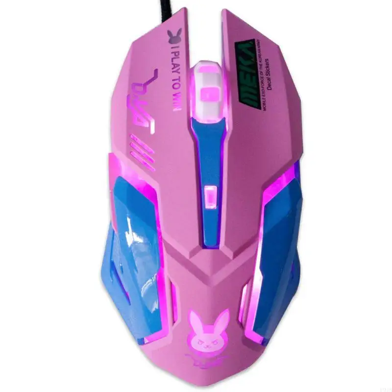 P9JB Gaming Mouse with 4DPI (800, 1600, 2400, 3200), Programmable Buttons, Wired Ergonomic USB Computer Mice