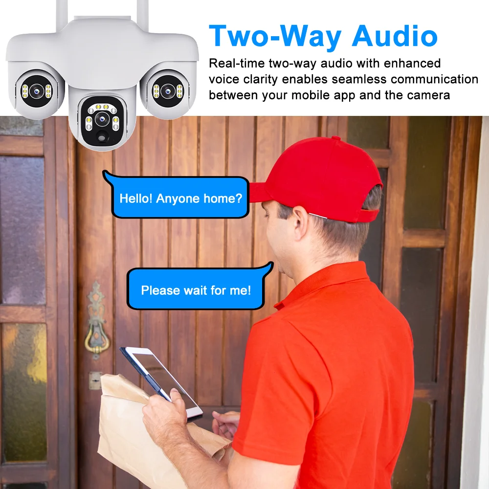 12MP HD ثلاثة عدسة تعمل بالطاقة الشمسية كاميرا مراقبة في الهواء الطلق CCTV 10X التكبير كاميرا أمان لاسلكية مقاوم للماء كاميرا متحركة مزرعة