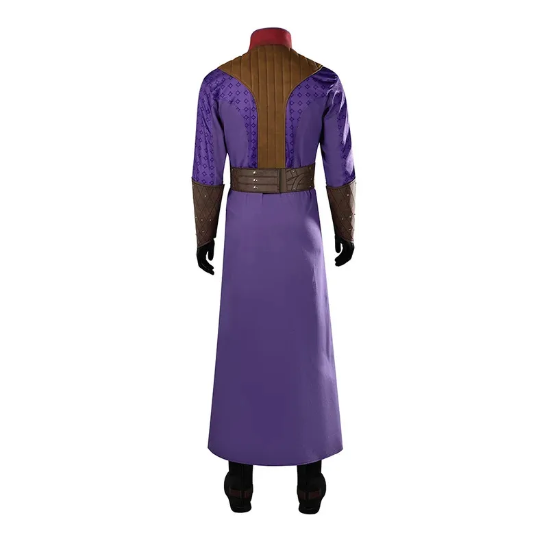 

az15Baldurs Cos Gate 3 Gale Cospaly Costume Purple Robe Boots Men Disguise Fantasia Clothing Halloween Carnival Part Suit