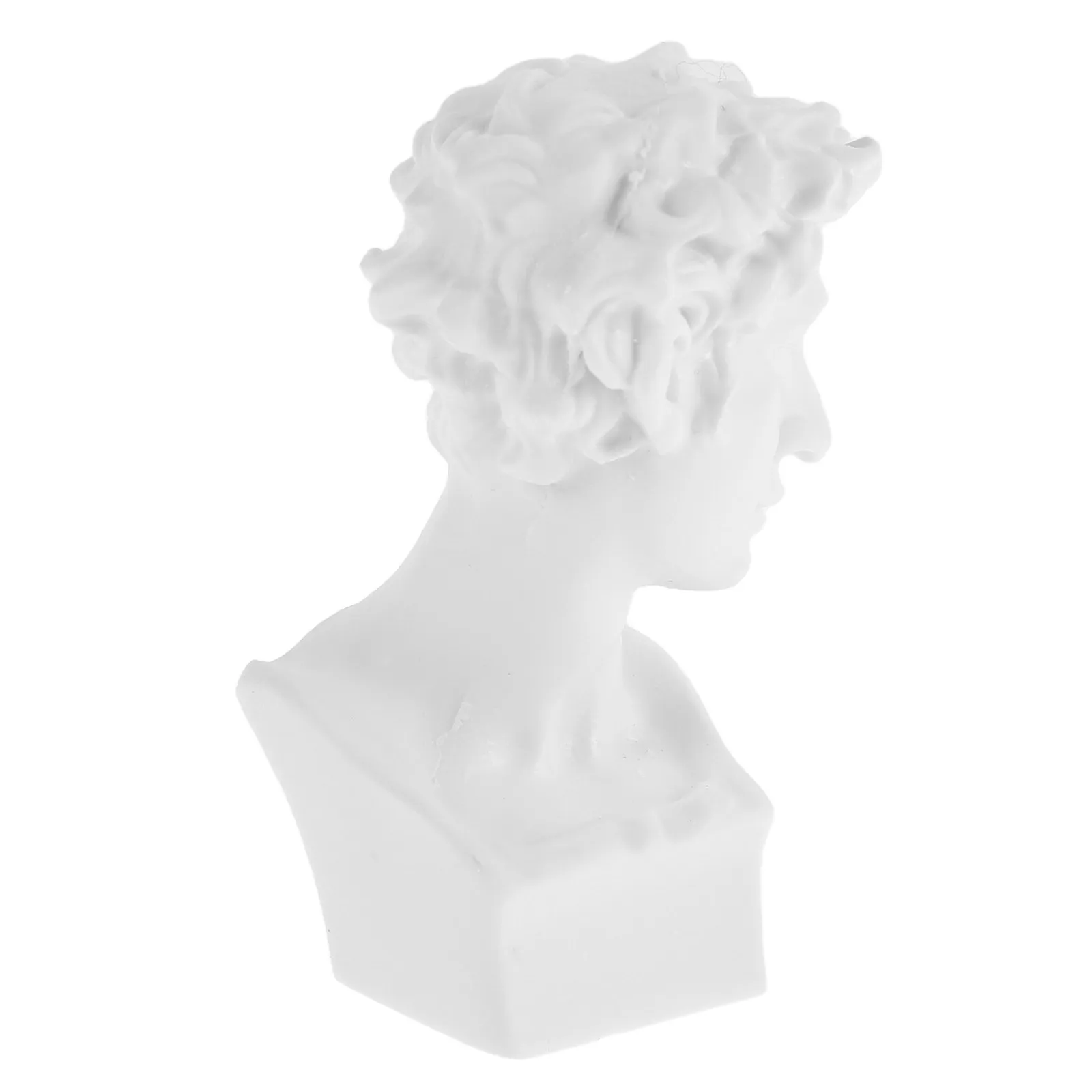 Miniature Greek Bust Sculpture White Resin Small Statue for Dollhouse Shelf Desk Decoration Prop Miniature