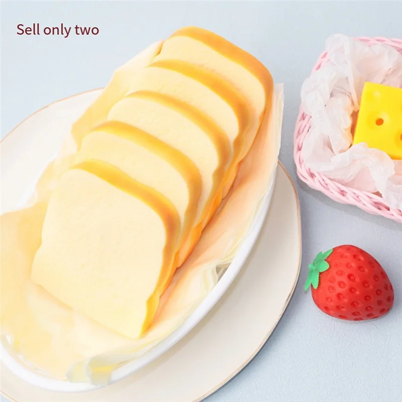 Toast หั่นขนมปังความเครียด, รูปร่างขนมปัง Squishes, Sensory Fidget, ความเครียดบรรเทาสําหรับ Tricky ตลกบีบทนทาน