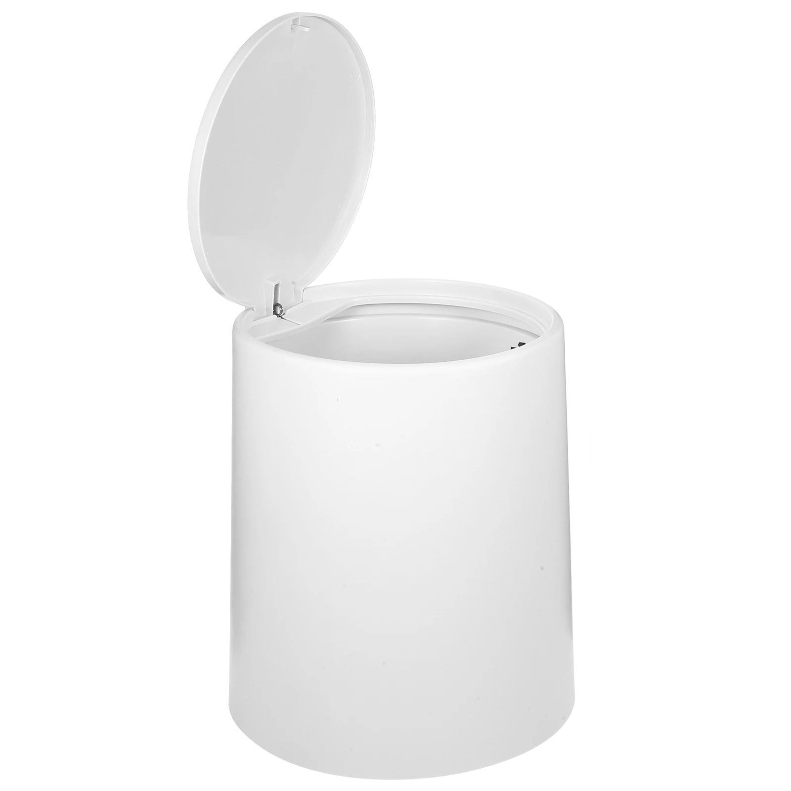 

Modern Simple Press Trash Can Waste Bin for Kitchen Bedroom Office Grey White Medium Size Plastic Wastebasket Garbage Can